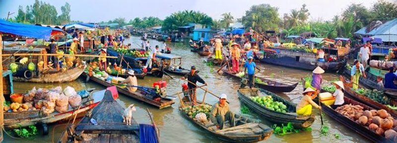 來到越南西南部,一定不能錯過 Phụng Hiệp 水上市場的旅遊體驗。