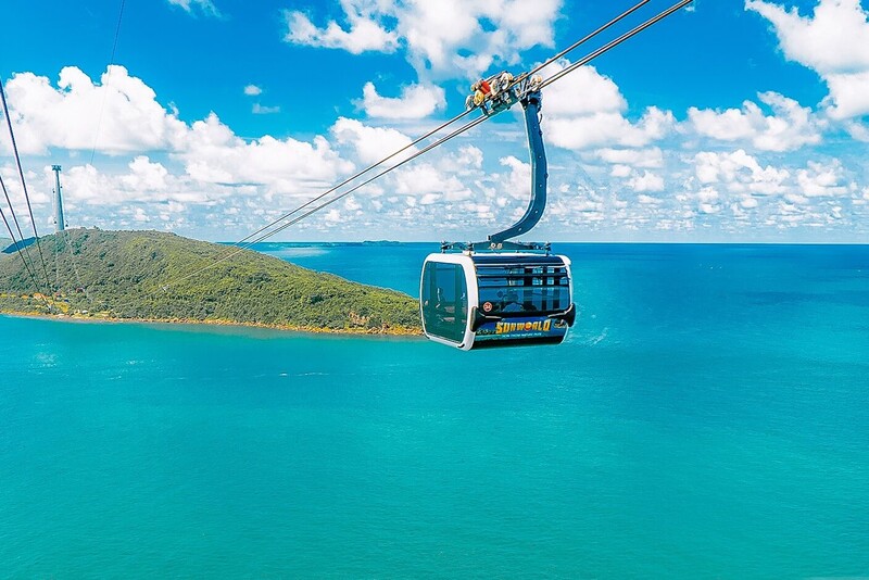 乘坐富國珍珠島纜車，從高空飽覽南部珍珠島的壯麗美景