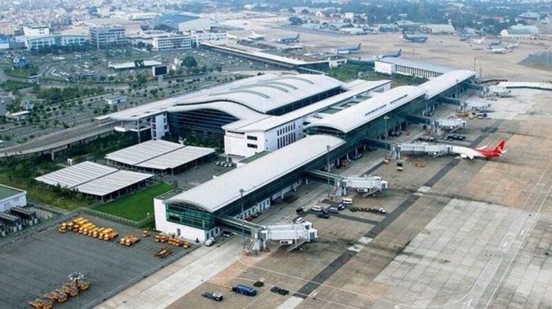 從空中俯瞰的新山一國際機場