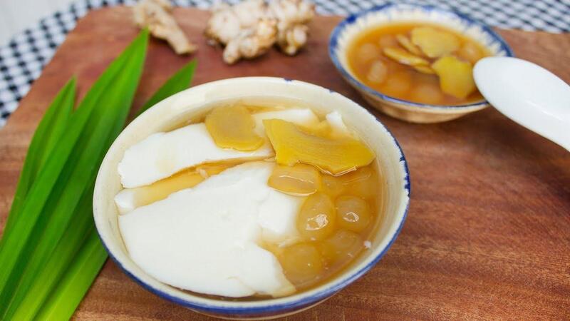 冰涼香滑的豆花甜品