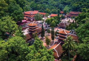 從高空俯瞰的香寺建築群。
