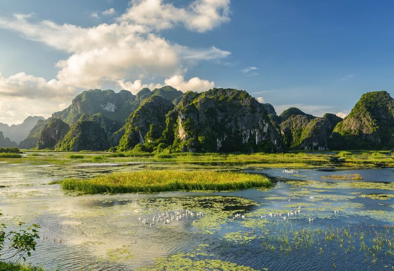 雲龍濕地擁有兩項越南紀錄：黑白臀葉猴數量最多，以及最大自然畫卷。